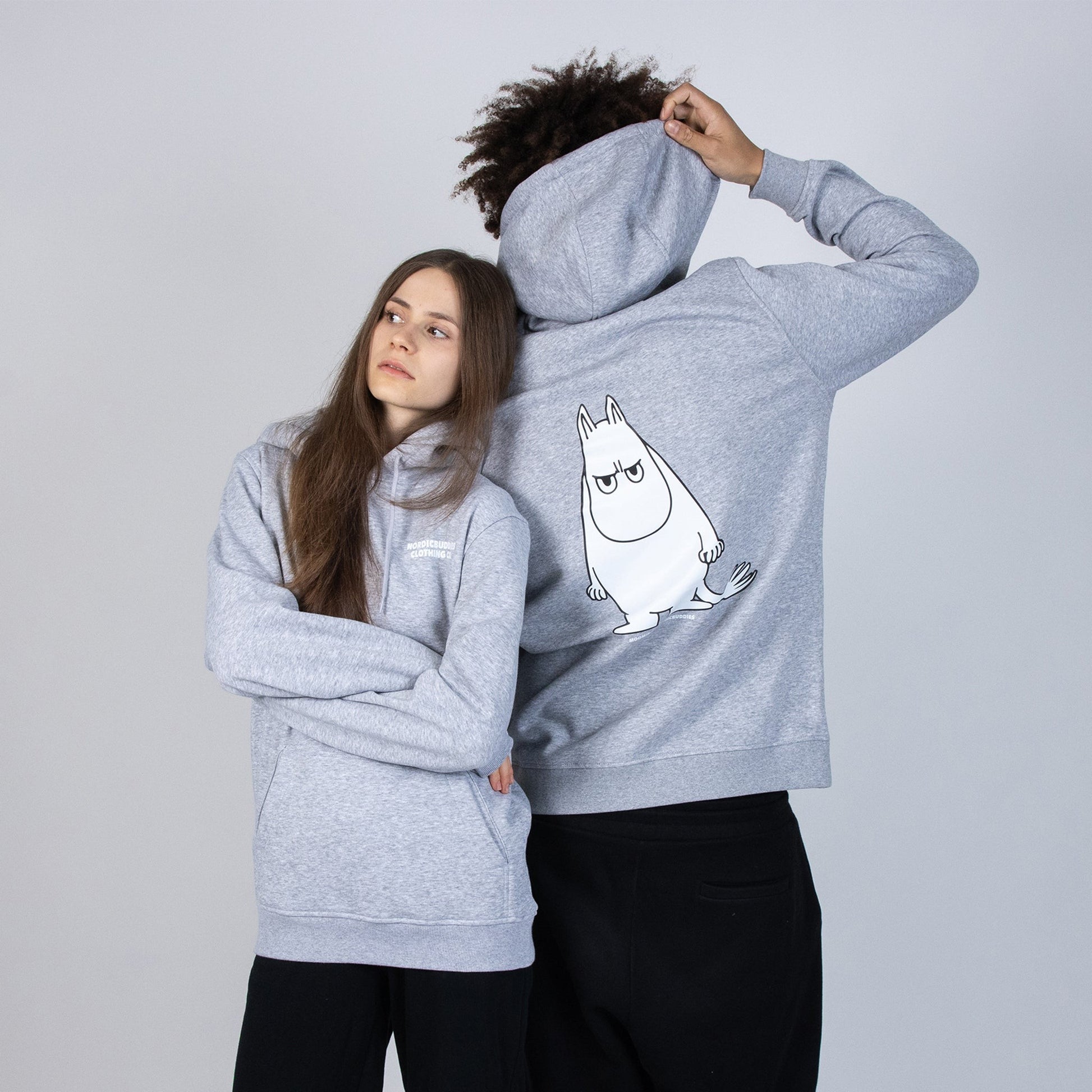 Moomintroll's Temper Hoodie Unisex - Grey