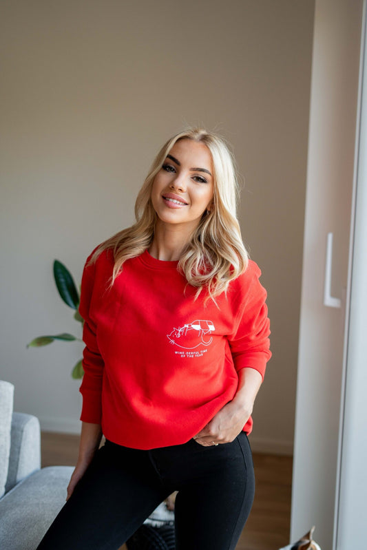 Wine-derful Time of a Year Oversized Sweatshirt